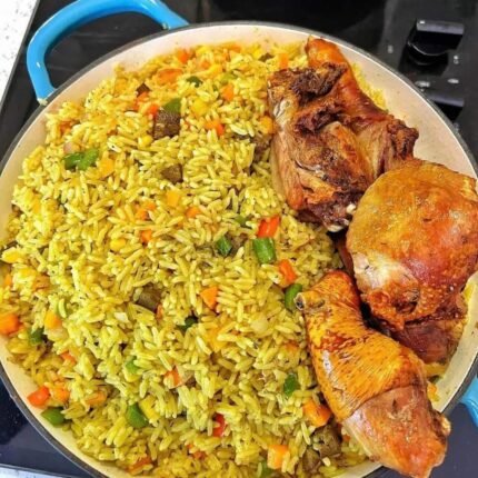 Fried Rice & Chicken + 1 Bottle Water + 1 Soft Drink